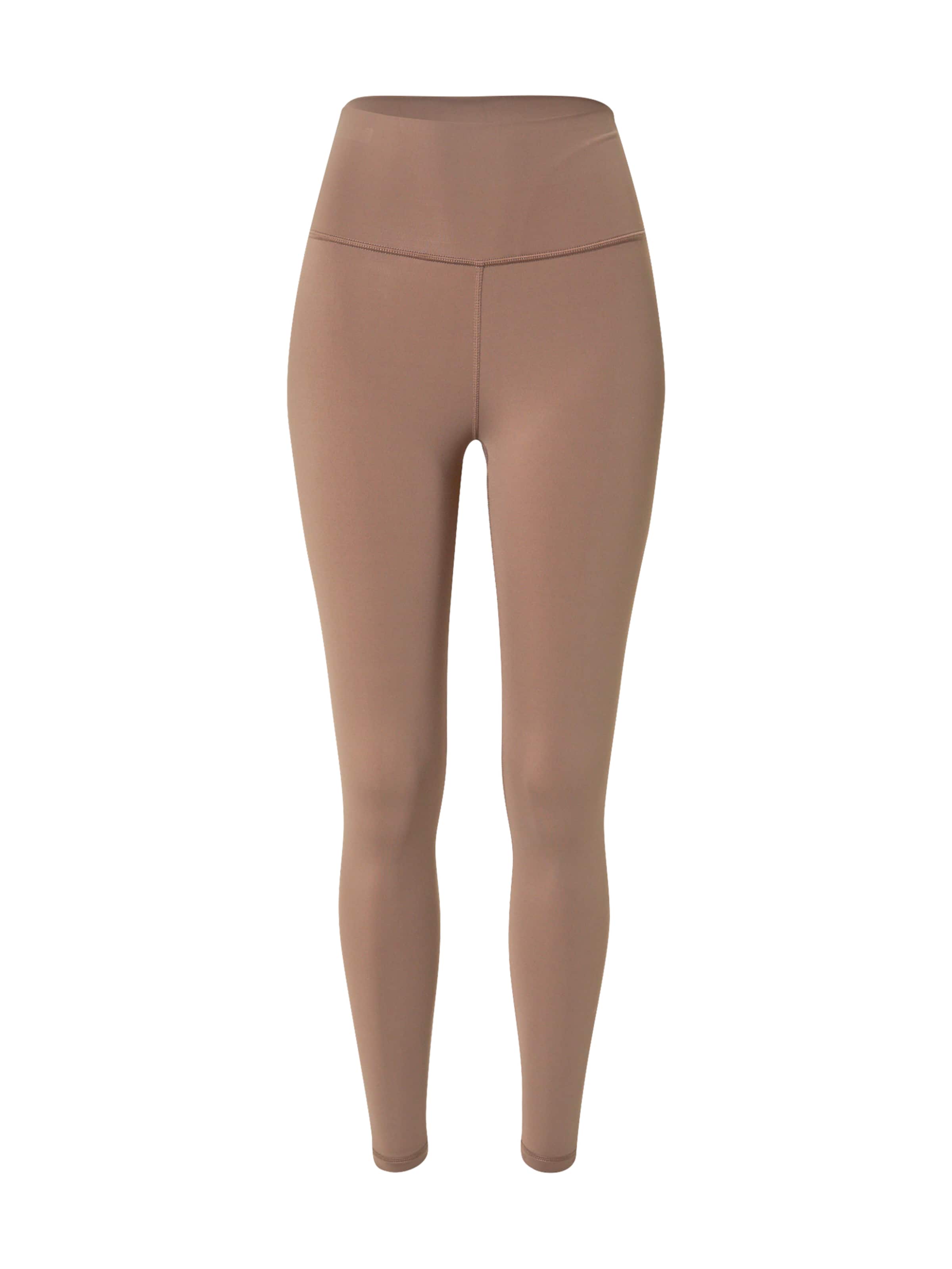 Athlecia Skinny Workout Pants 'GABY' in Brown: front