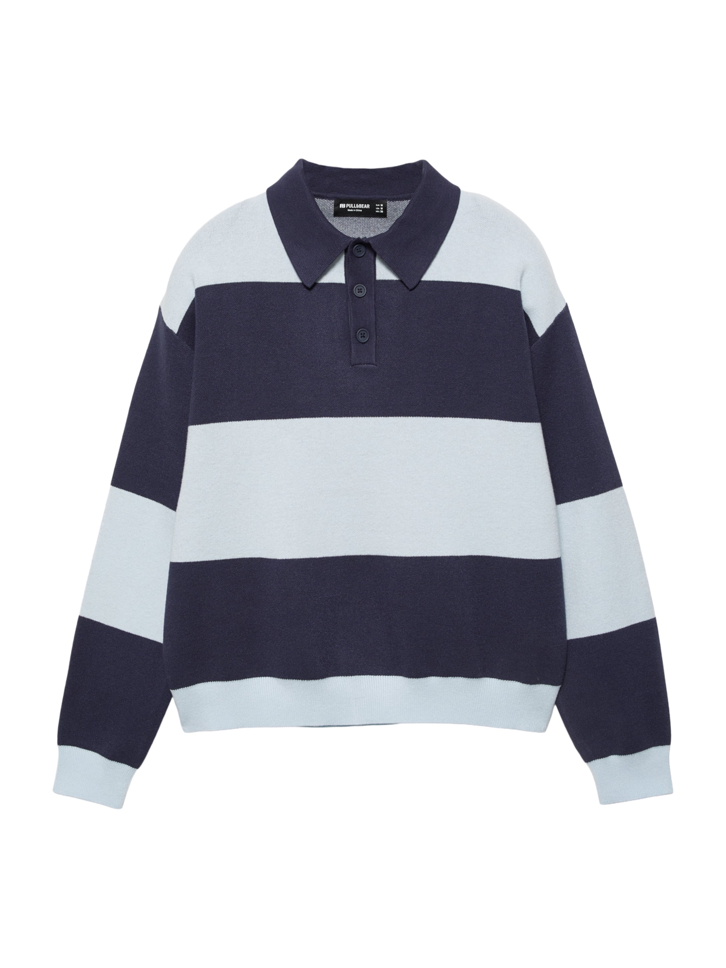 Pull&Bear T-Shirt en bleu marine / bleu pastel, Vue avec produit