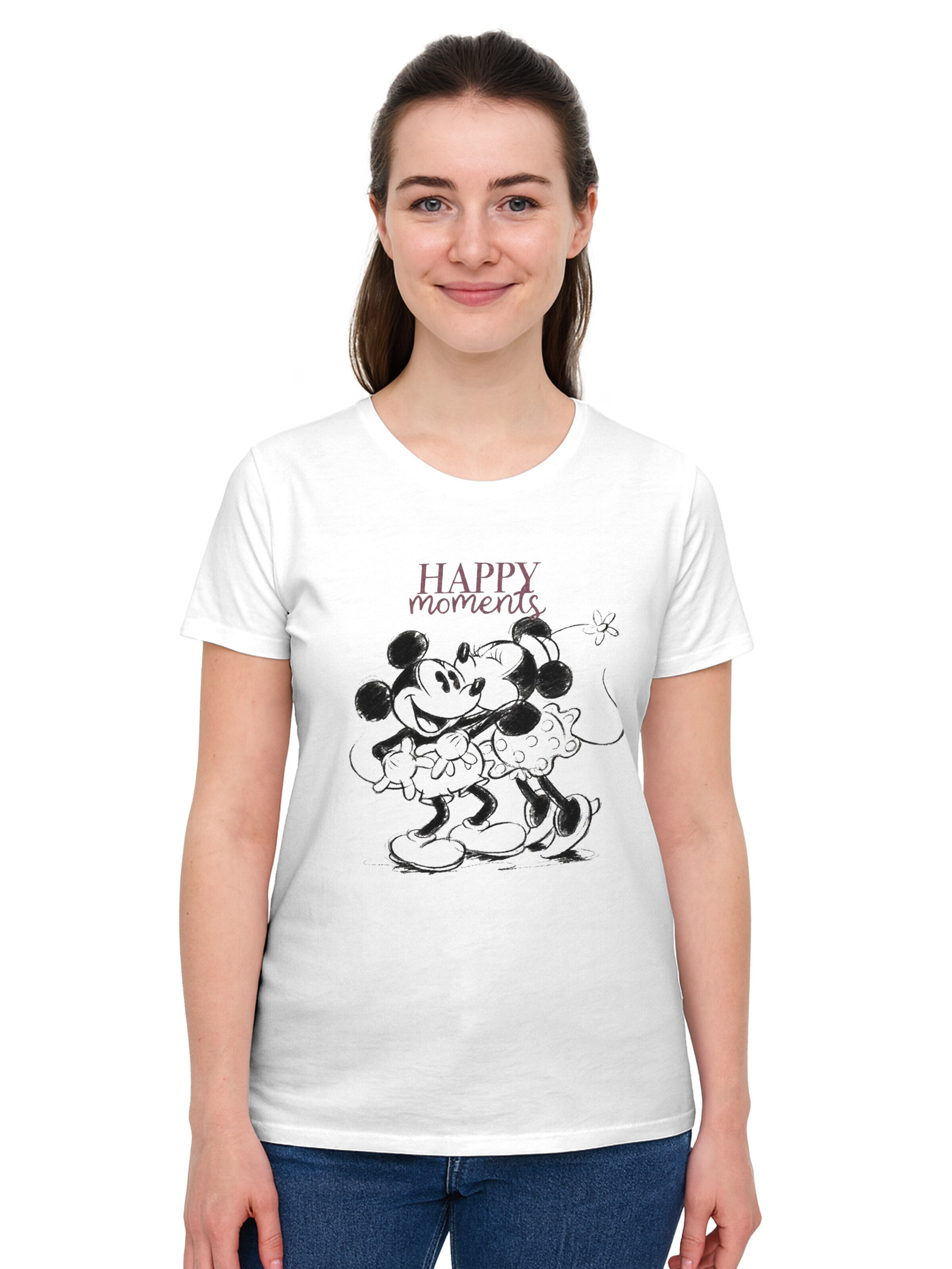 Disney Minnie Mouse Shirt 'Happy Moments' in White: front