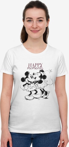 Disney Minnie Mouse Shirt 'Happy Moments' in Weiß: Vorderseite