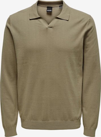 Only & Sons Sweater 'Coby' in Green: front