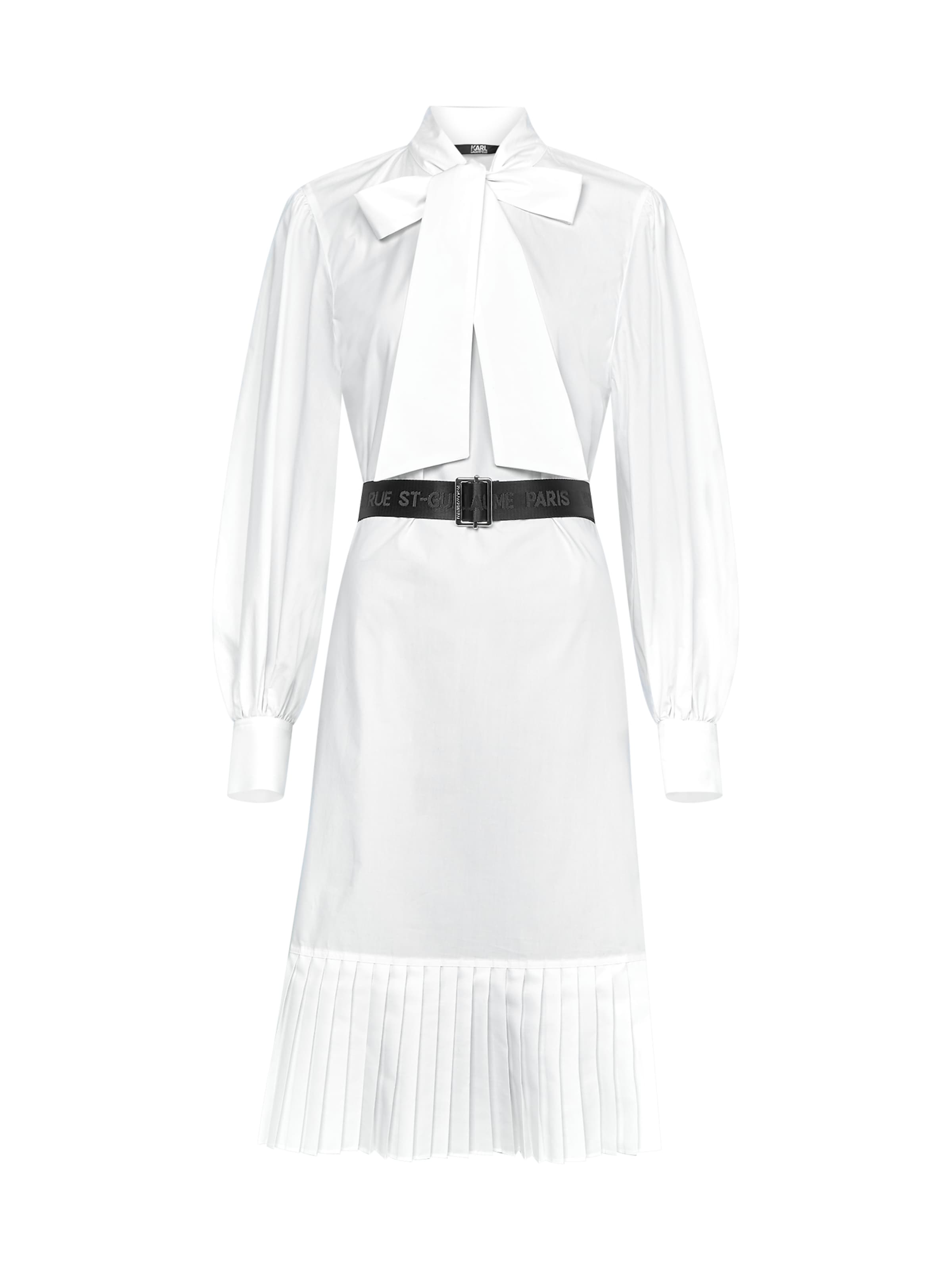 balts Karl Lagerfeld Blūžkleita: no priekšpuses