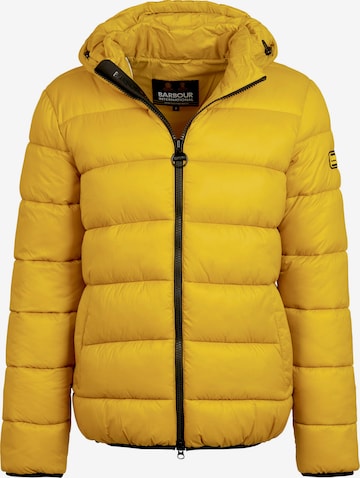 Barbour International Winter Jacket in Yellow: front