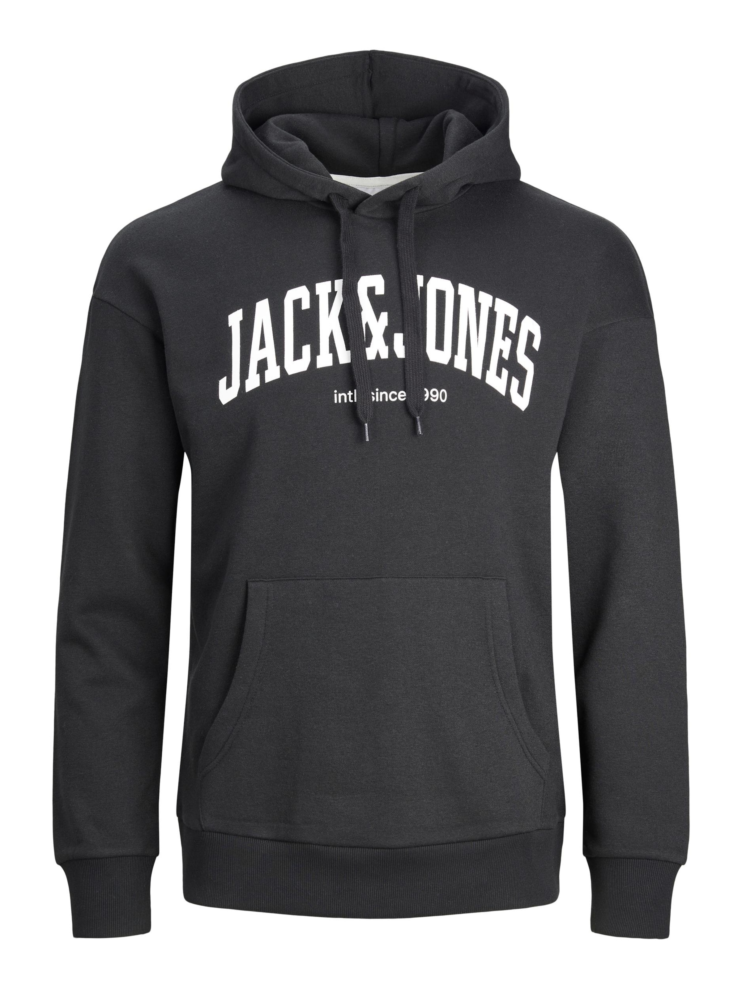 Sweat-shirt 'JJEJosh' JACK & JONES en noir : devant