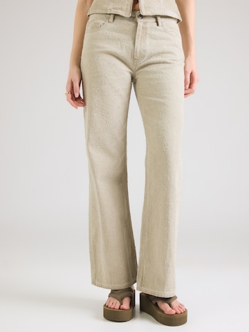 WEEKDAY - Bootcut Pantalón en beige: frente