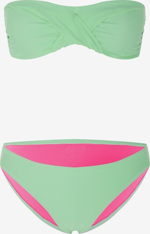CHIEMSEE Bandeau Bikini in Green: front