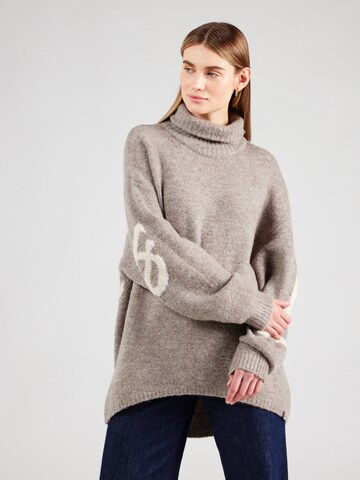 Pull-over oversize Elias Rumelis en beige : devant