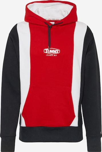 Tommy Jeans Sweatshirt 'TJM COLORBLOCK HOODIE' in navy / rot, Produktansicht