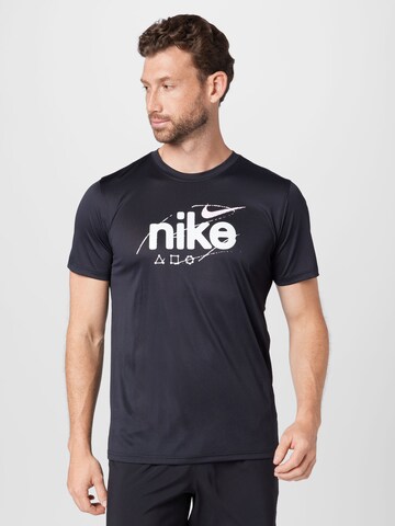 NIKE - Camisa funcionais 'Wild Clash' em preto: frente