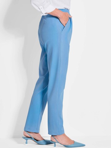 Goldner Regular Bandplooibroek 'Sara' in Blauw