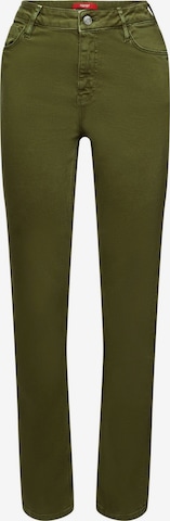 Coupe slim Pantalon ESPRIT en vert : devant