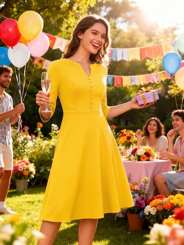 Zapaka Cocktail Dress in Yellow