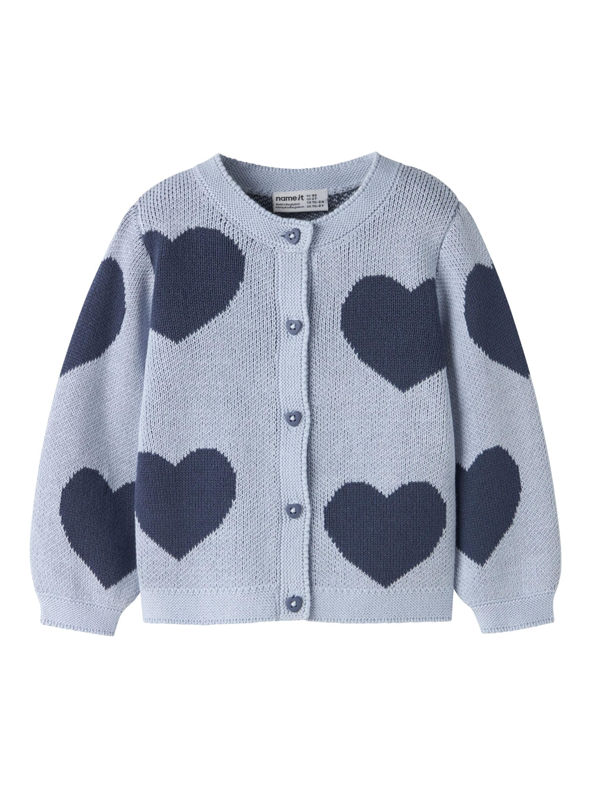 NAME IT Gebreid vest in Blauw: voorkant