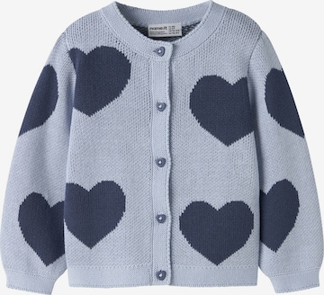 NAME IT Gebreid vest in Blauw: voorkant