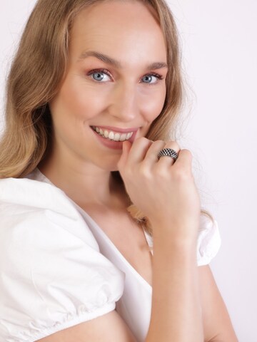 Lucardi Ring in Silver: front