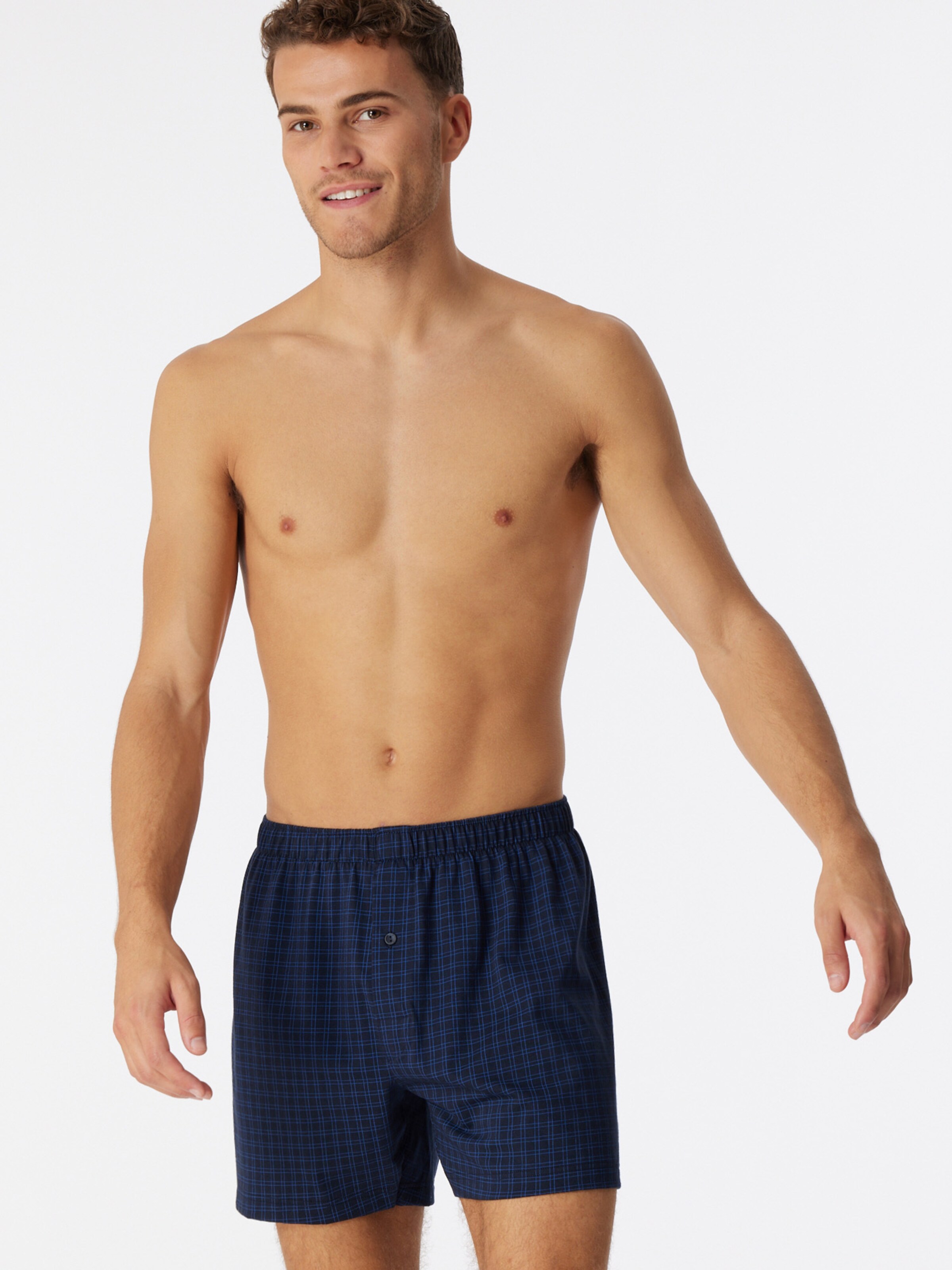 SCHIESSER - Calzoncillo boxer ' Cotton Casuals ' en azul