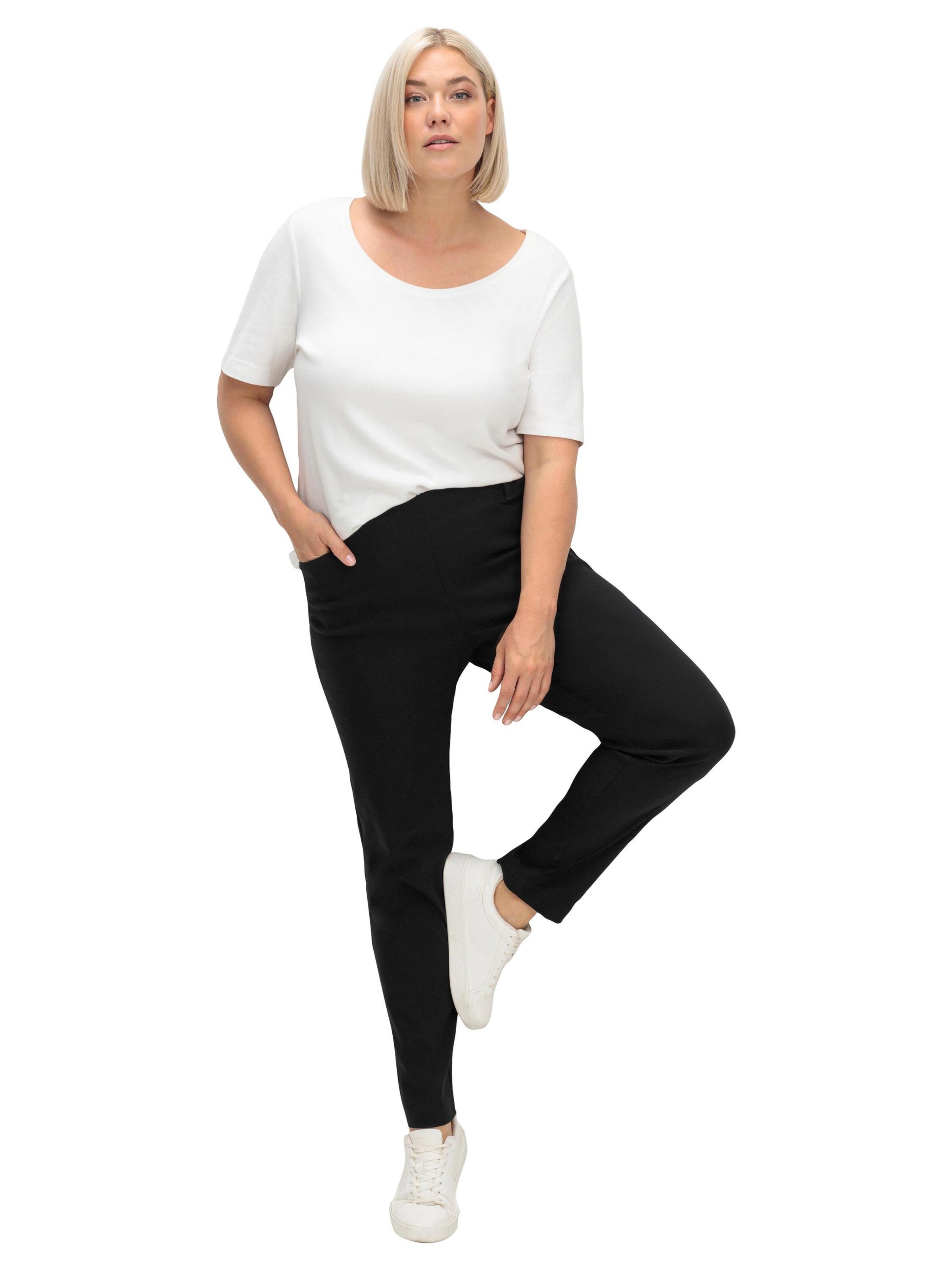 Coupe slim Pantalon SHEEGO en noir