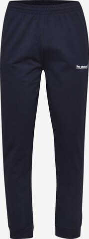 Hummel Tapered Sportbroek in Blauw: voorkant