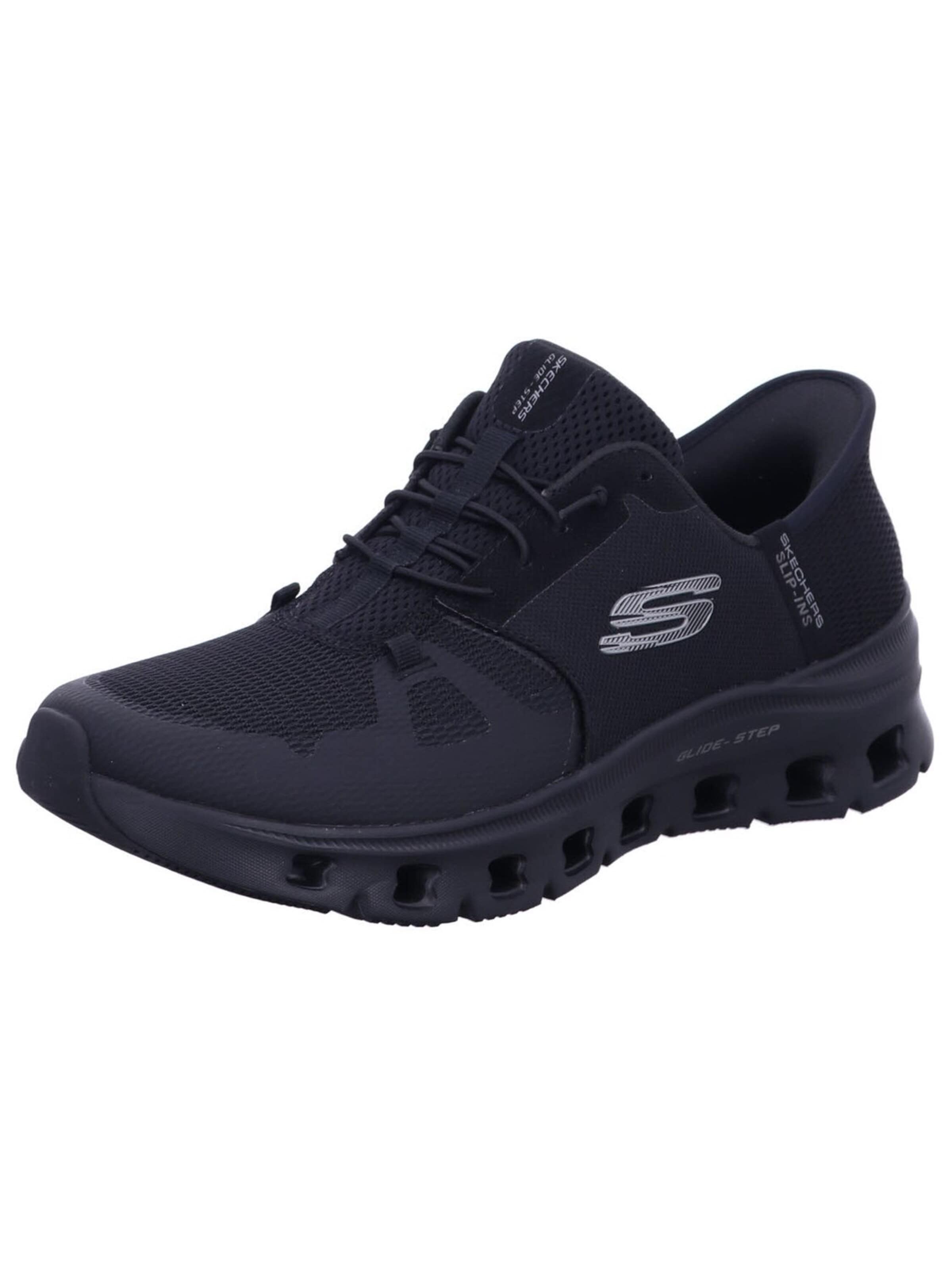 SKECHERS Schnürschuh 'Sneaker Damen 150420 BBK Textil in schwarz'‌‌ in Schwarz: Vorderseite