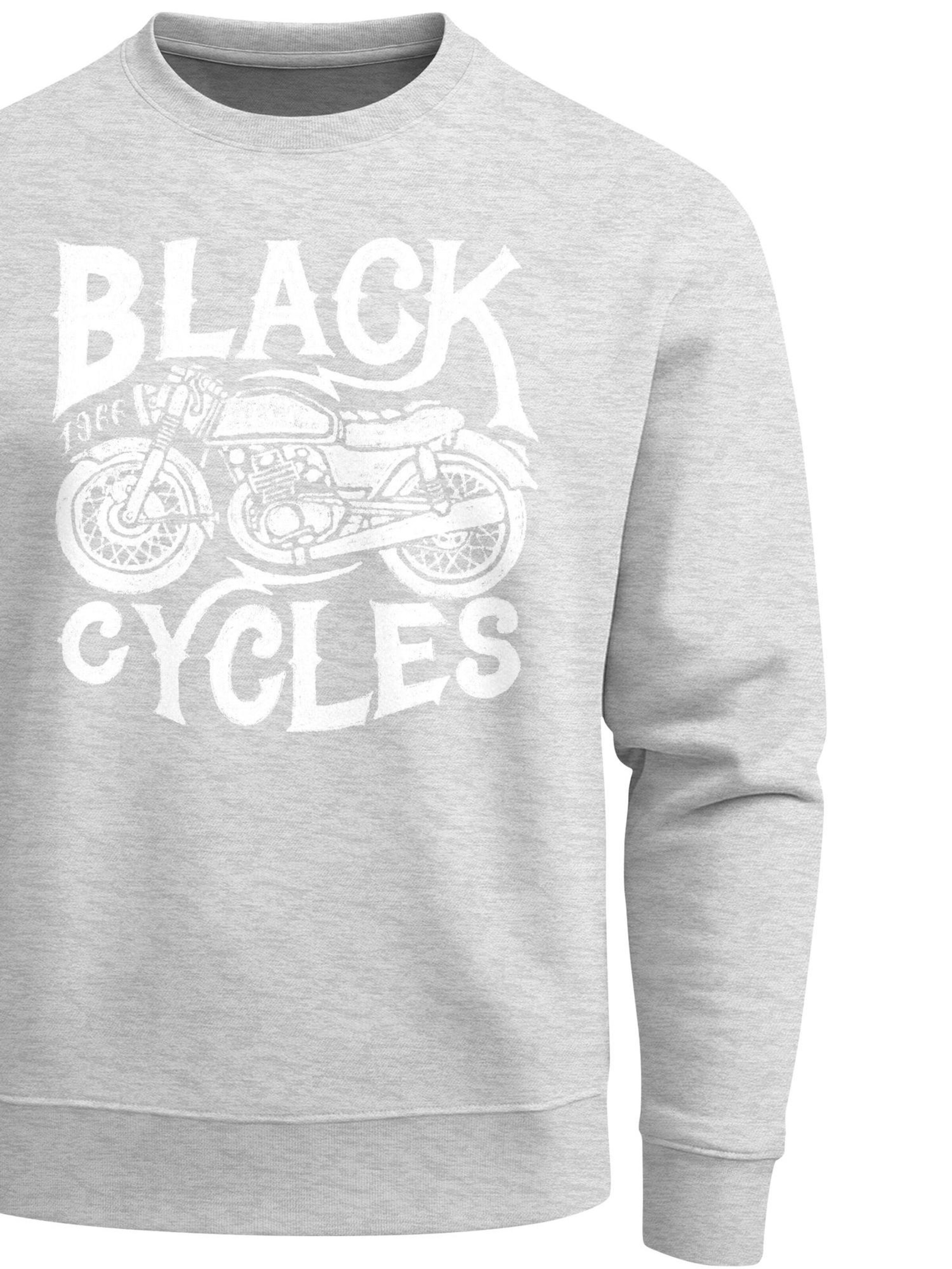 Neverless Sweatshirt 'Black Cycles' in Grey