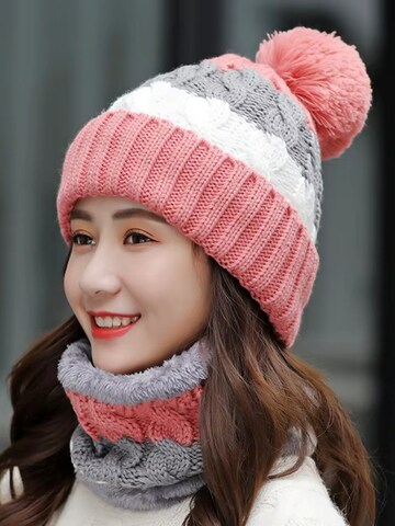 Kumixi Mütze 'Set: Mütze & Loop Schal'‌‌‌‌‌‌‌‌‌‌ in Orange