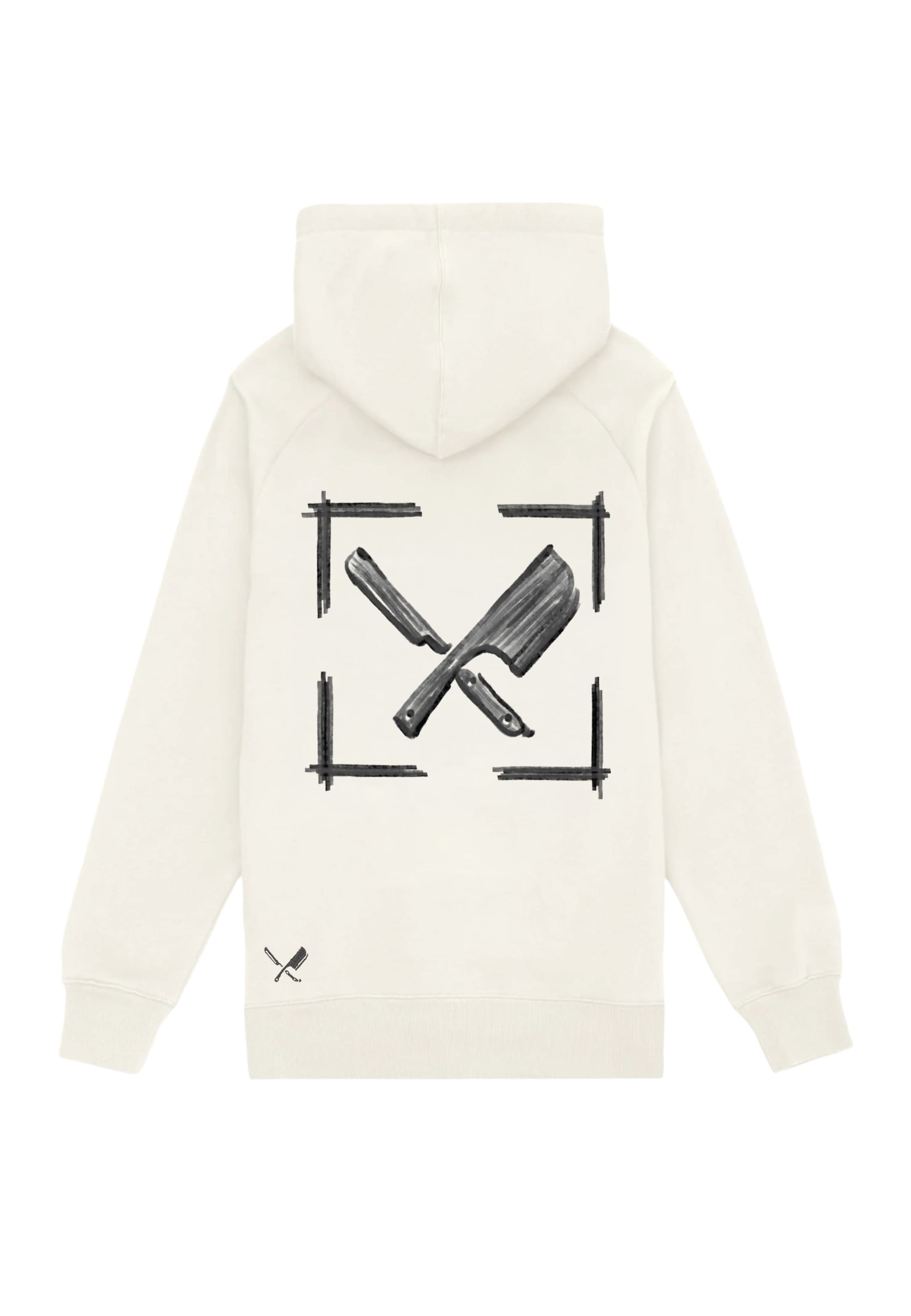 Distorted People Sweatshirt 'Chalk' in Black / White, Item view