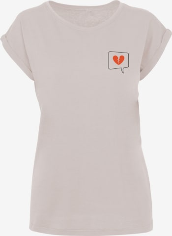 Merchcode T-Shirt 'Heartbreak' in Pink: predná strana