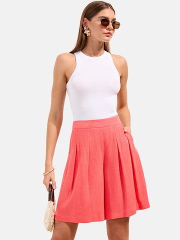 Friends Like These Широки крачоли Панталон в розово: отпред