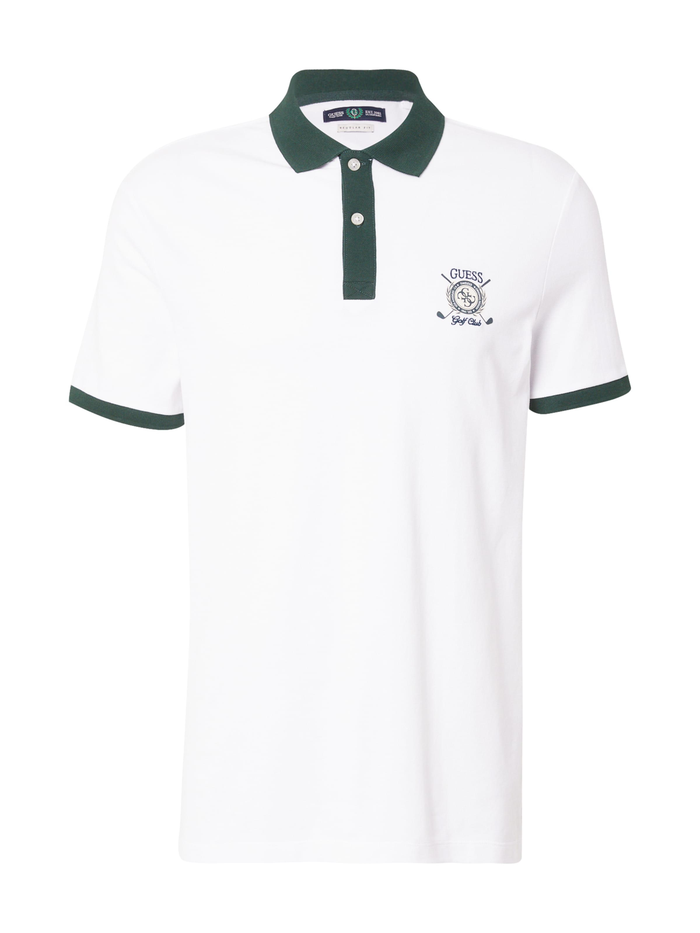 Tricou de la GUESS pe alb: față