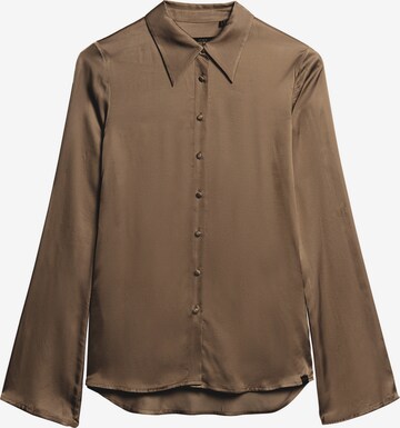 Superdry Blouse 'Studios Seventies' in Brown: front