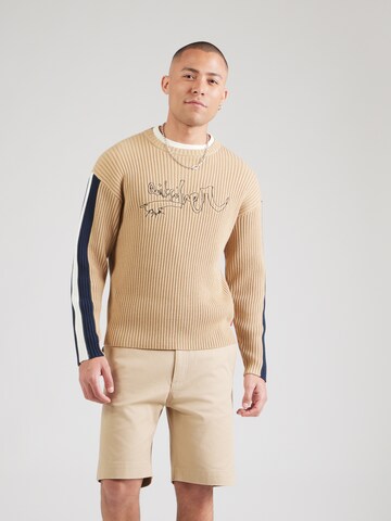QUIKSILVER Sports sweater in Beige: front