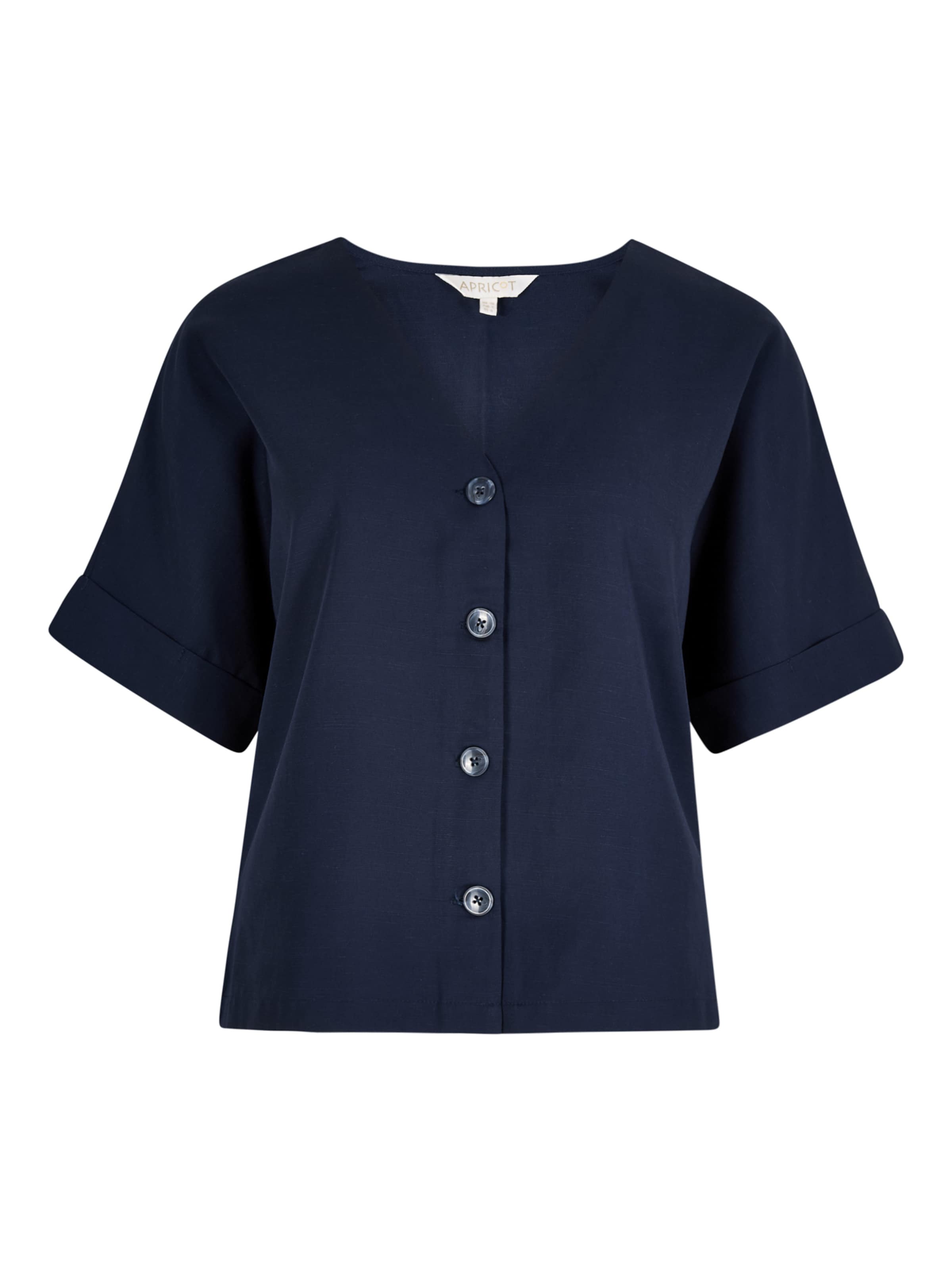 Apricot Lightweight V-neck Blouse in Blau: Vorderseite