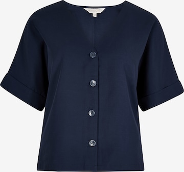Apricot Lightweight V-neck Blouse in Blau: Vorderseite