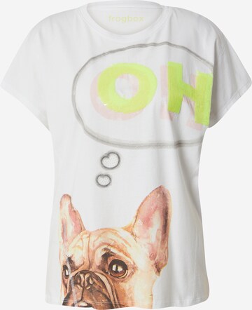 Frogbox - Camiseta 'OH Frenchie' en blanco: frente