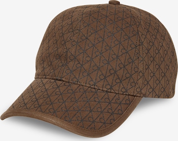 Casquette Calvin Klein en marron : devant