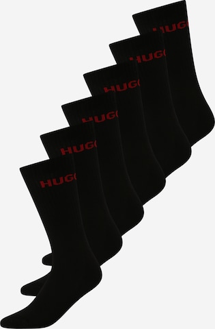 Chaussettes HUGO Red en noir : devant