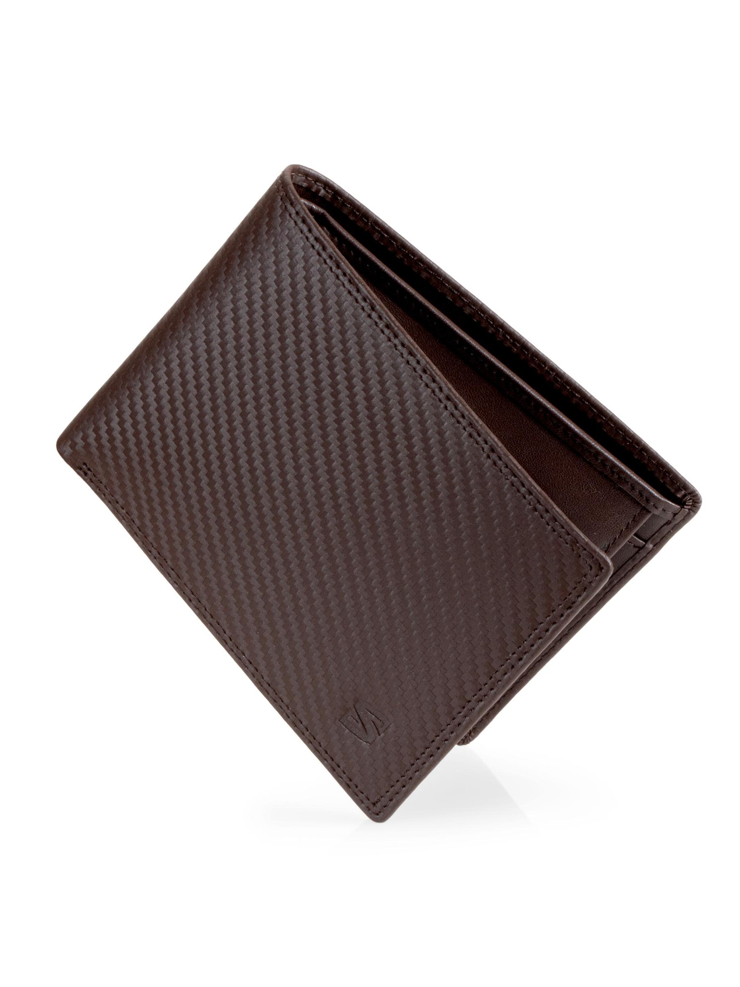 SERASAR Wallet 'Carbon' in Brown: front