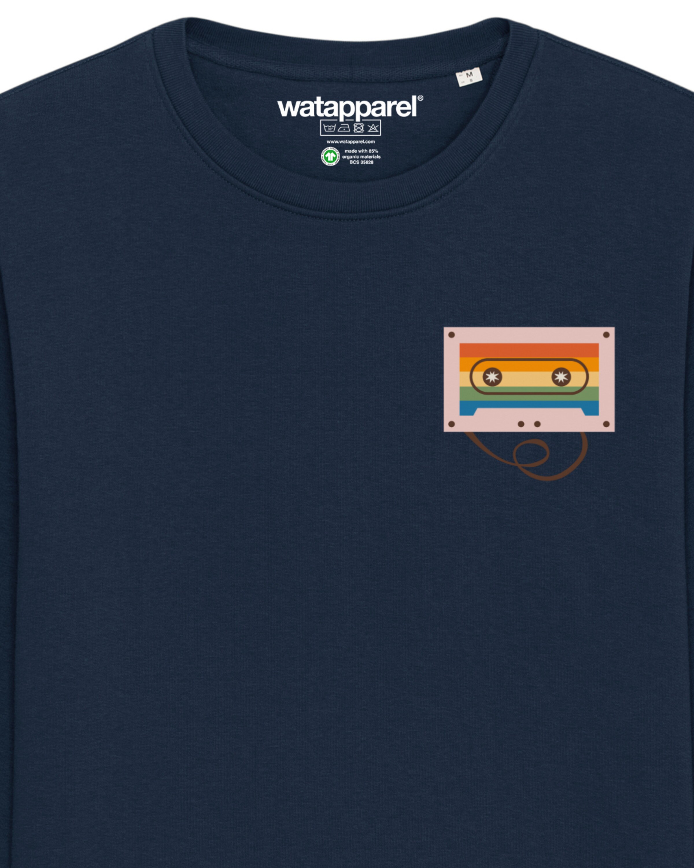 Sweat-shirt ' Rainbow Cassette ' Watapparel en bleu