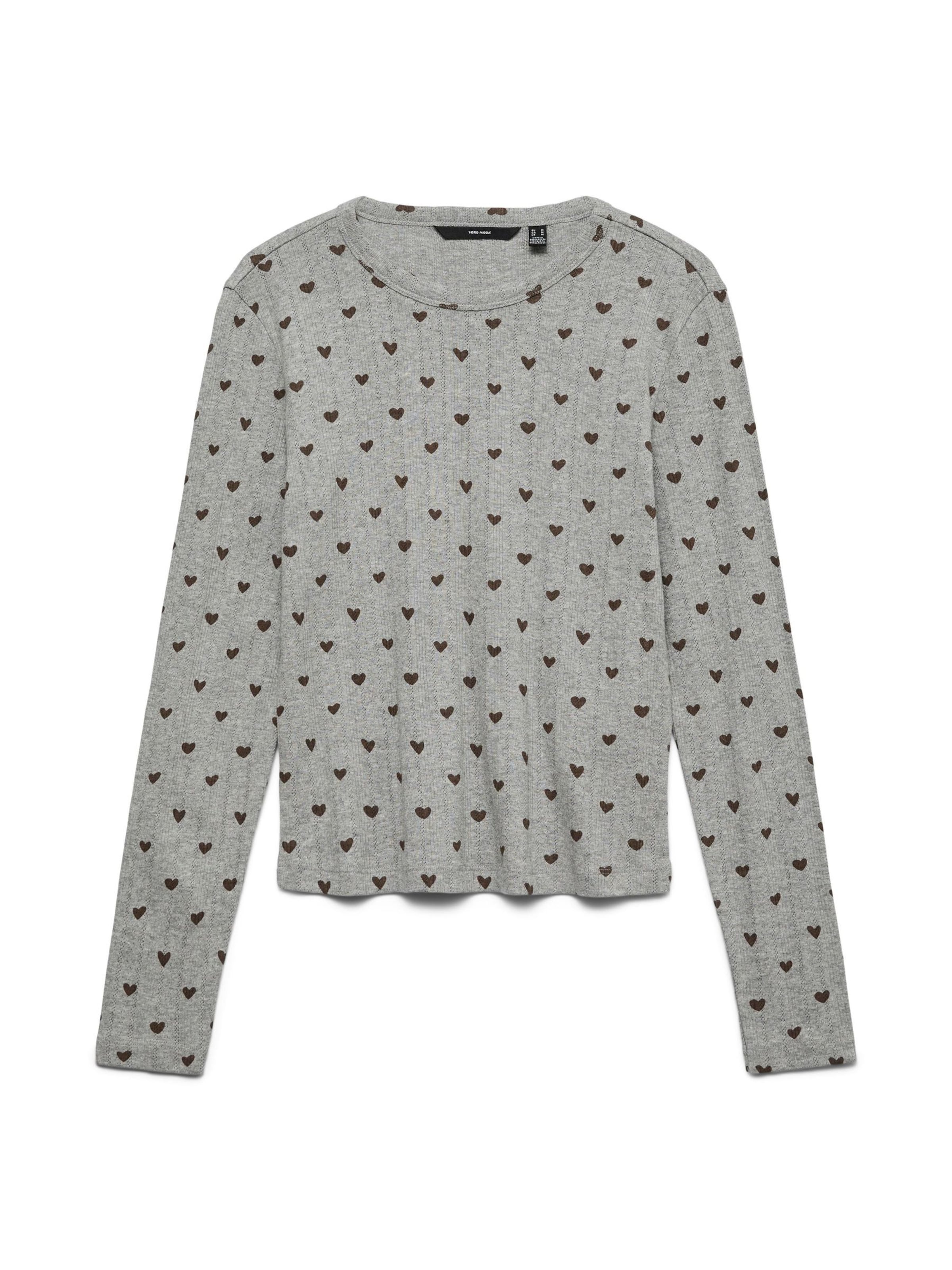 VERO MODA Shirt 'THERESE' in Grau: Vorderseite