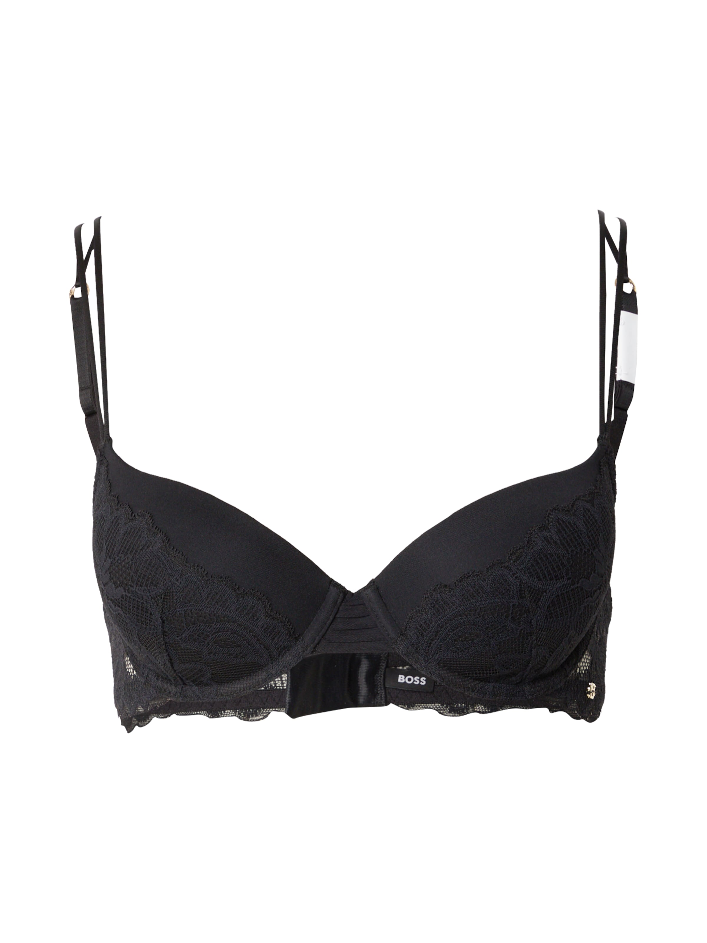 BOSS T-särgi Rinnahoidja 'DEMI', värv must: eest vaates