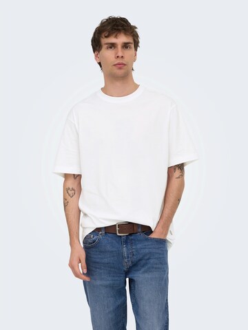 T-Shirt 'ONSFREDDIE' Only & Sons en blanc : devant