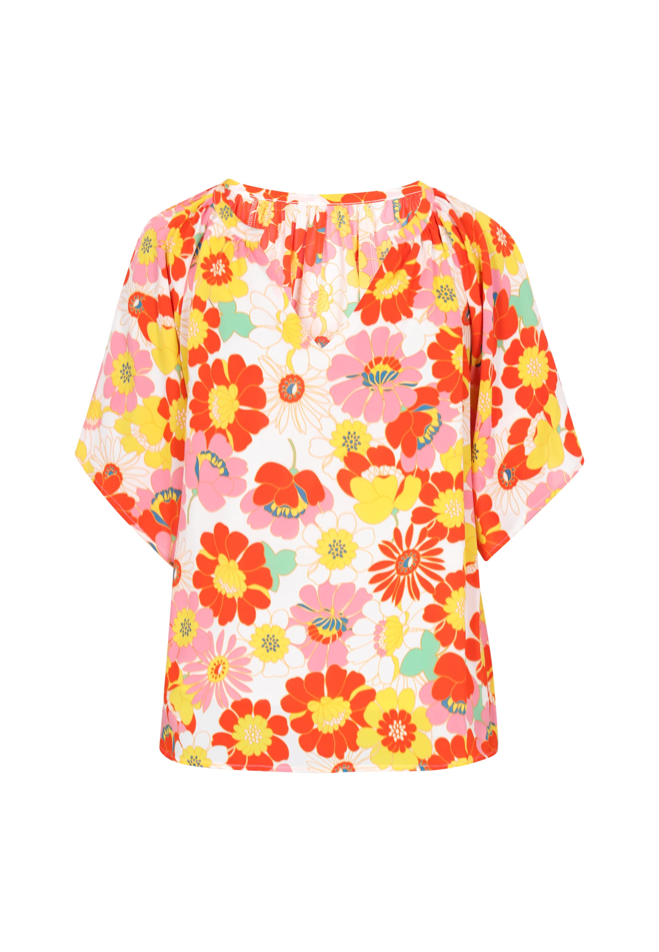 ebeeza Blusa 'Fashion Look' em turquesa / amarelo / laranja / branco, Vista do artigo