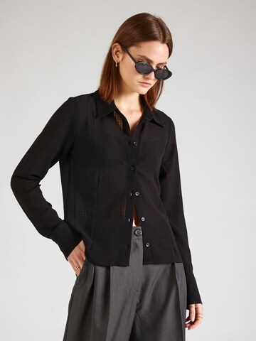 Monki Blouse in Zwart: voorkant