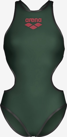 Costume intero 'ONE BIGLOGO' di ARENA in verde: frontale
