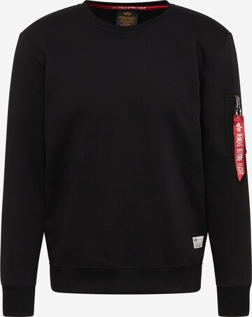 ALPHA INDUSTRIES - Sweatshirt 'Dragon' em preto: frente