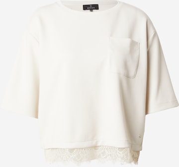 Felpa di monari in beige: frontale
