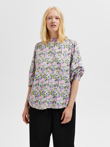 Selected Femme Curve Blouse 'Judita' in Lila: voorkant