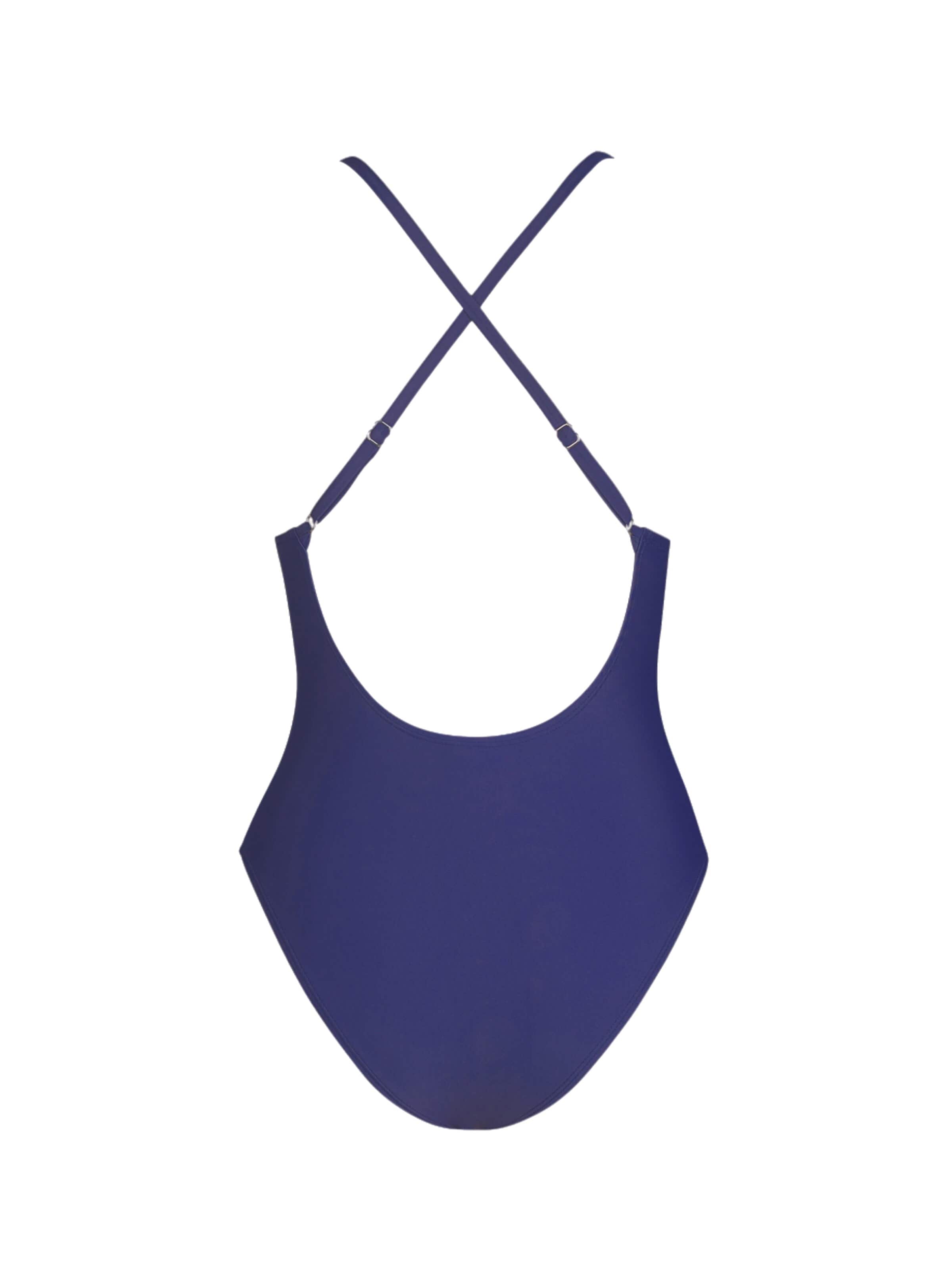Cupshe Bustier Badeanzug 'Crisscross Back'‌‌‌‌‌ in Blau