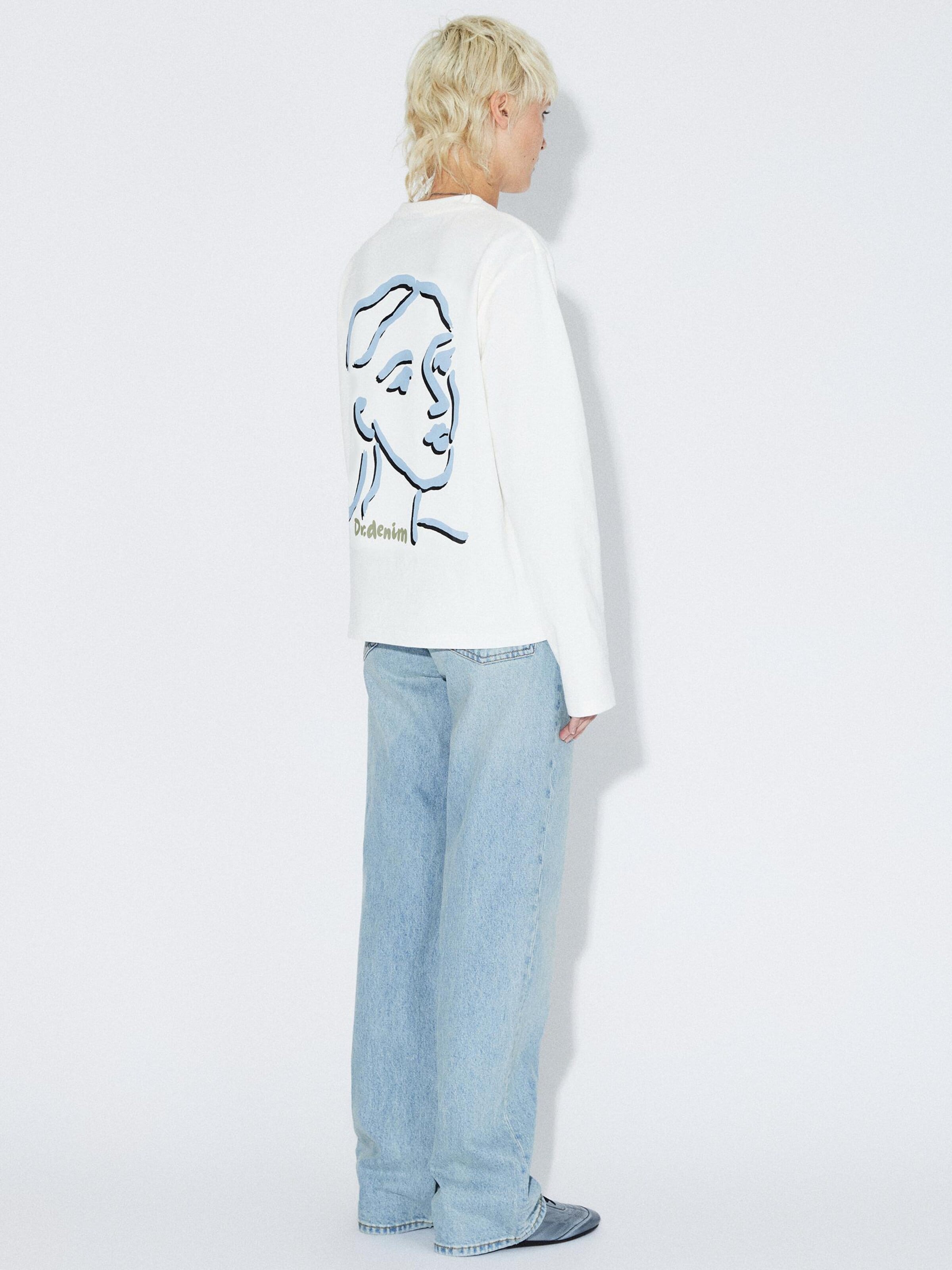 Dr. Denim Shirt 'Kath Longsleeve Top' in White