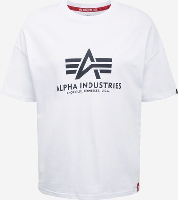 T-Shirt ALPHA INDUSTRIES en blanc : devant